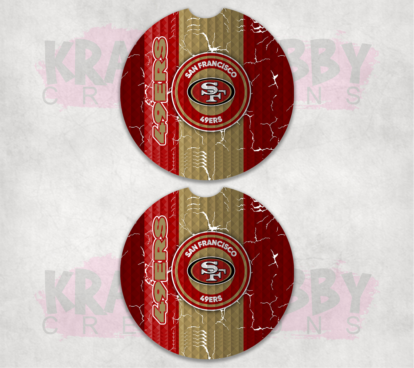 Car Coaster - Neoprene Car Coasters (2) - 49ers