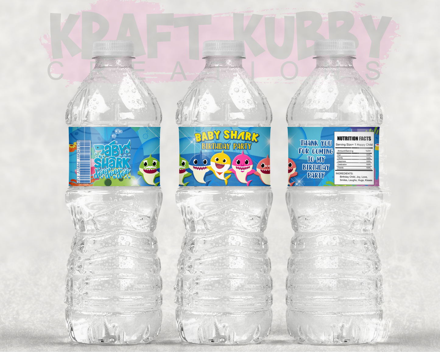 Party Treats Packages - 1 Dozen Treats Each - Baby Shark