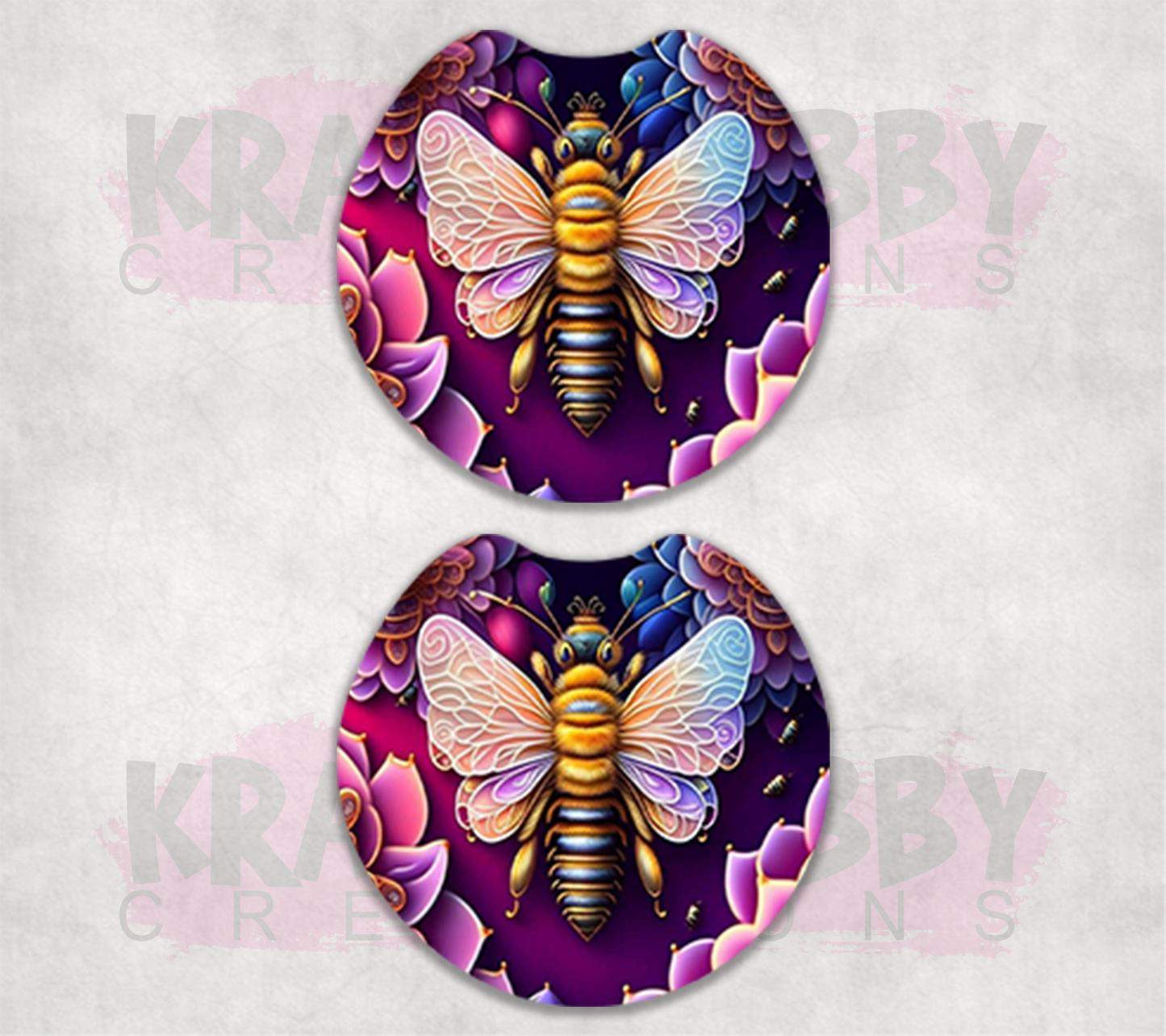 Car Coaster - Neoprene Car Coasters (2) - Bees #2