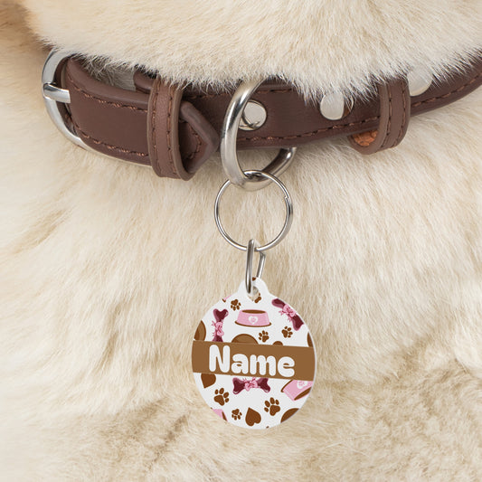 Pet Tag - Personalized Pet ID Tag - Round Tag - Lola