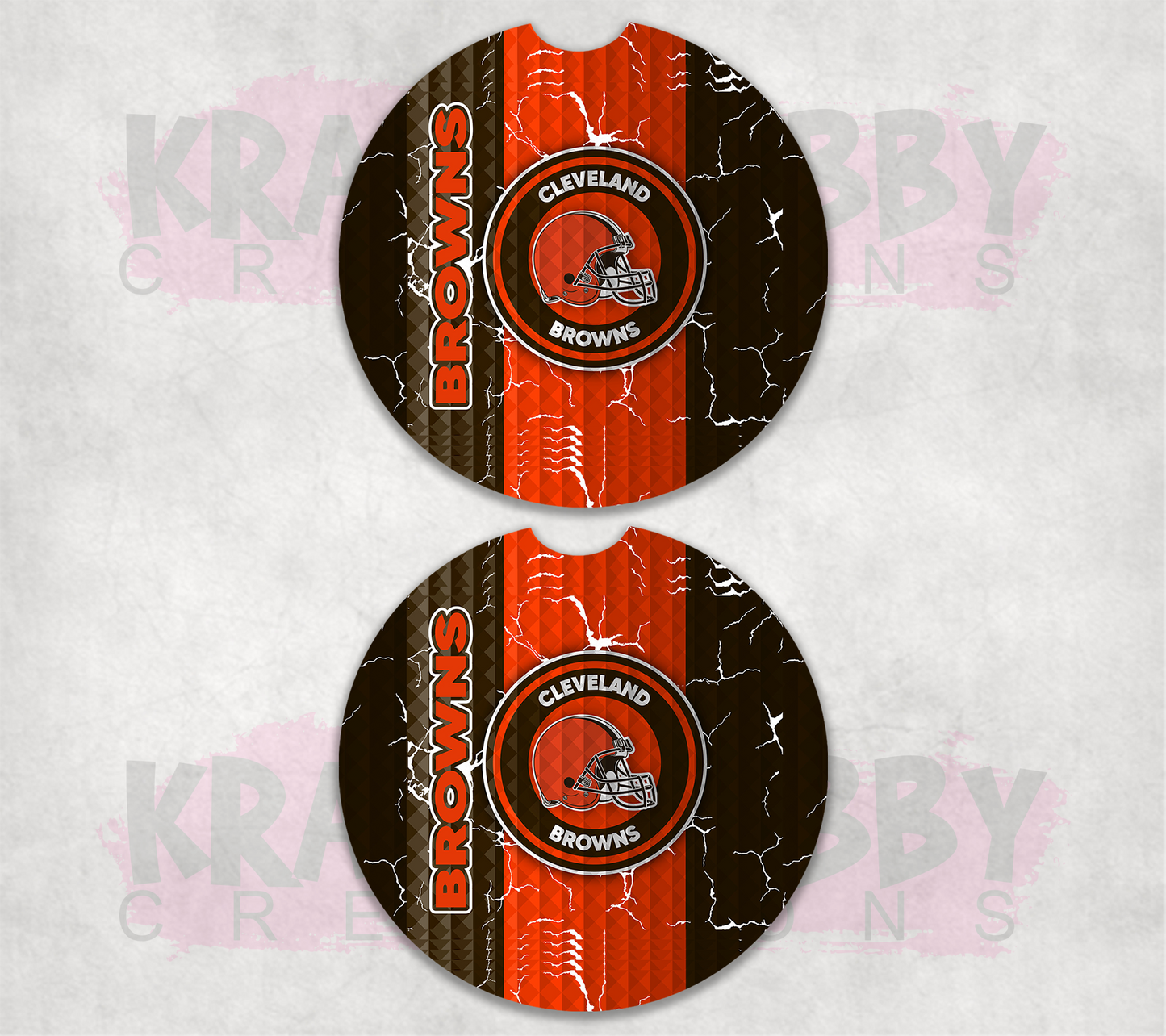 Car Coaster - Neoprene Car Coasters (2) - Sports - Browns