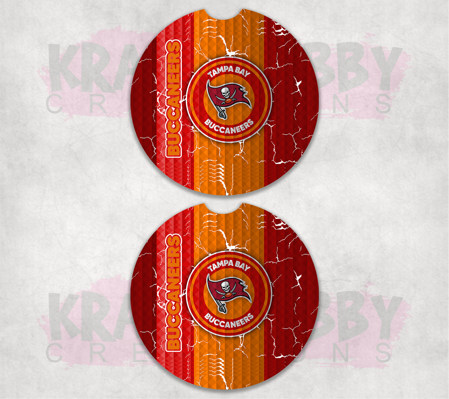Car Coaster - Neoprene Car Coasters (2) - Sports - Buccaneers