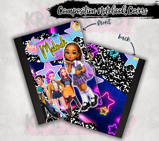 Composition Book Cover Digital Labels #11 - Instant Download DIY - K Pop Demon Hunters