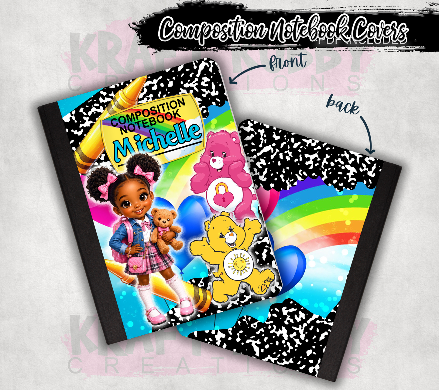 Custom Composition Books - Book and Custom Labels Included