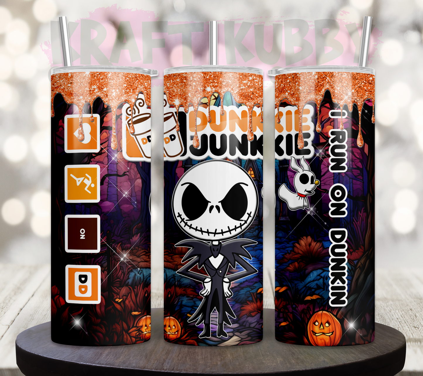Tumbler - Dunkie Junkie - Halloween - Jack Skellington