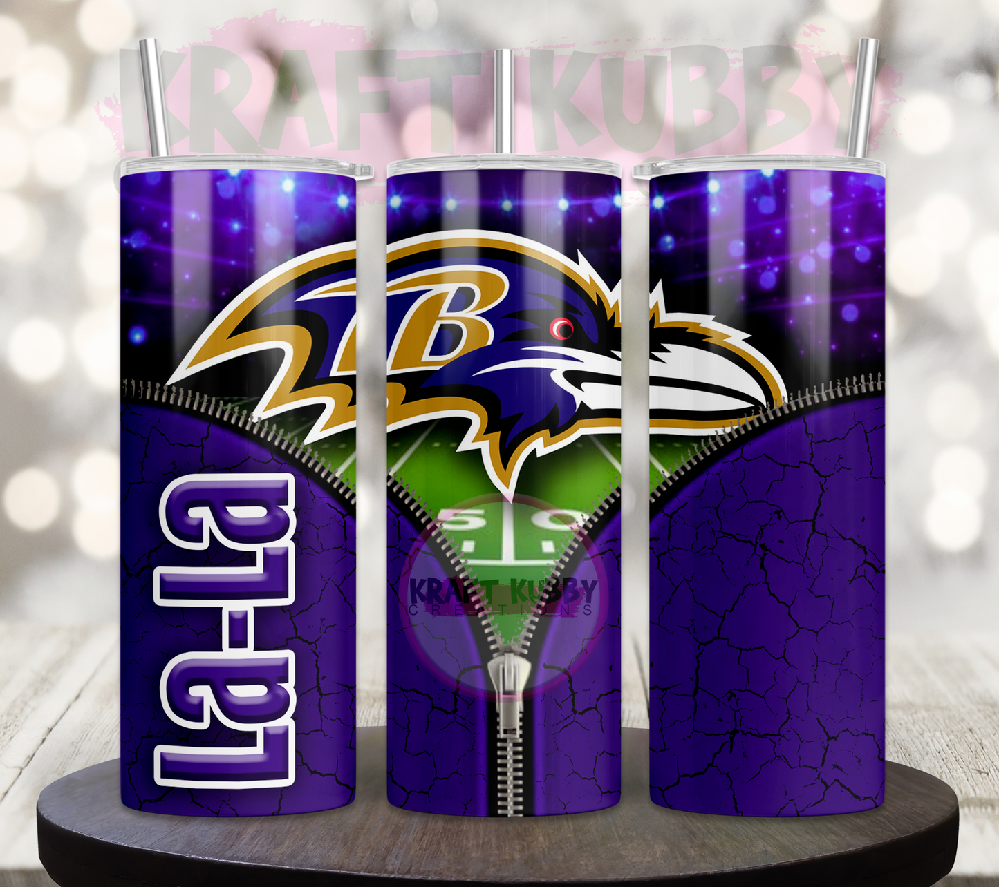 Tumbler - 20 oz - Sublimation - Personalized - Baltimore Ravens