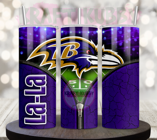 Tumbler - 20 oz - Sublimation - Personalized - Baltimore Ravens