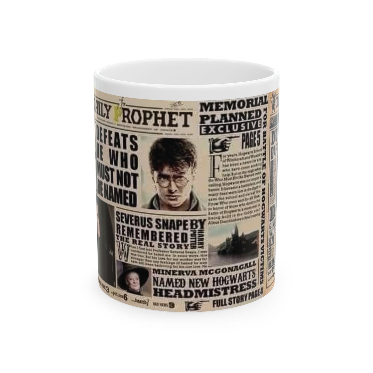 Mug - 11 oz or 15 oz | Sublimation | Harry Potter Newspaper