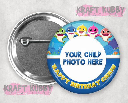 Buttons - Custom Kid's Birthday Buttons - Any Theme