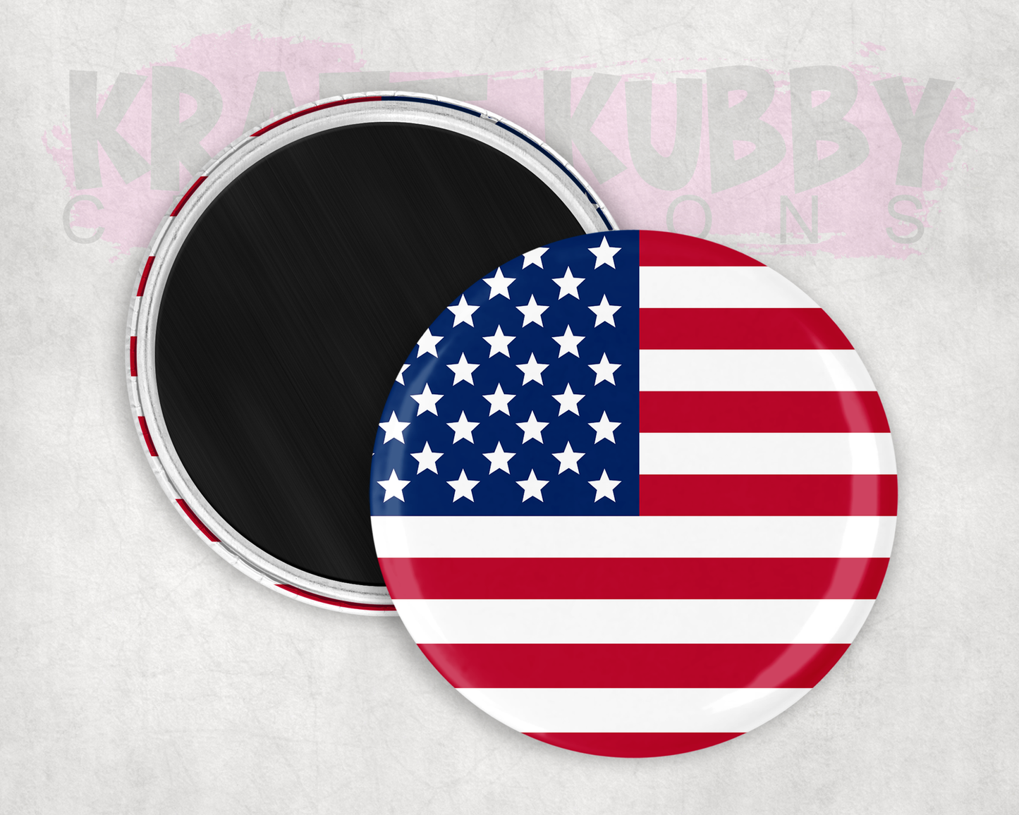 Magnets - Round Magnets - 2.25 inch - Flag