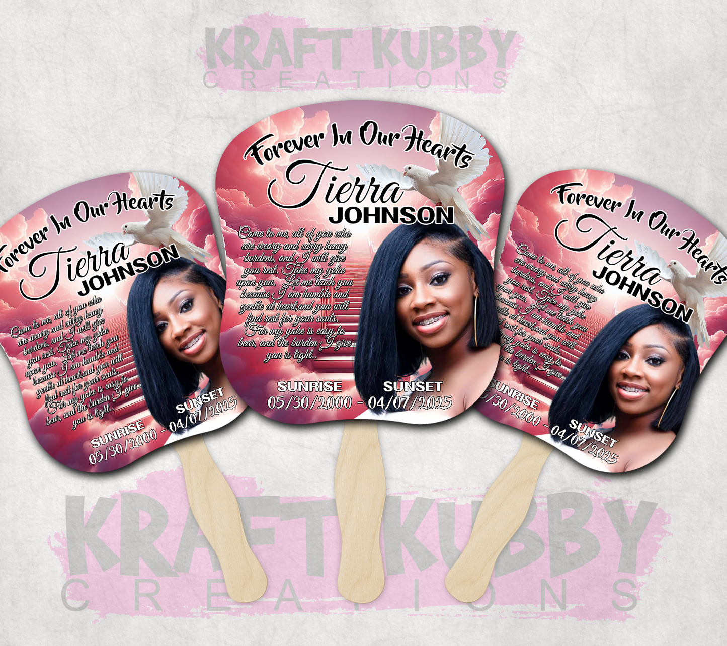 Fans - Memorial/Funeral Fans - 5 Fan Bundle