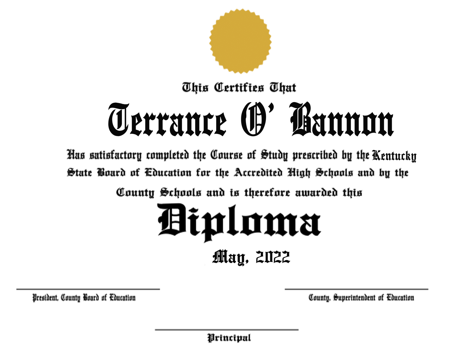 Graduation Tumbler - Custom - High School Diploma