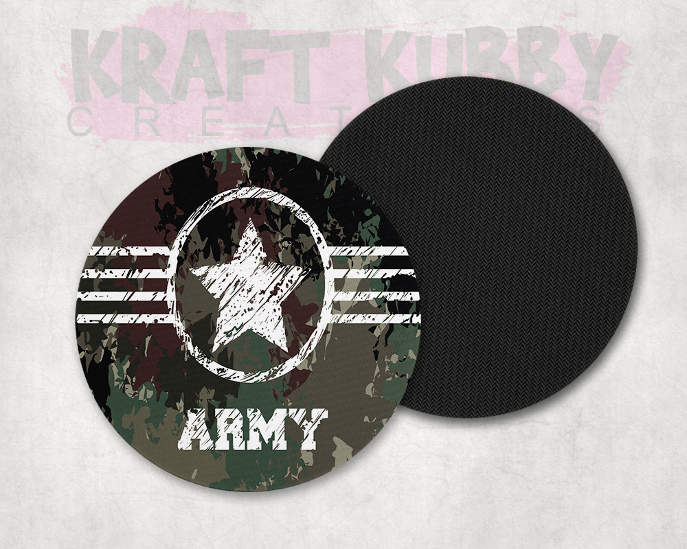 Table Coaster - Neoprene Table Coasters - Army