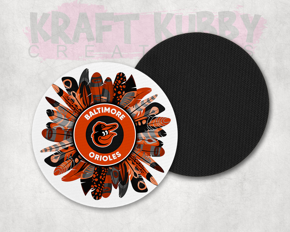 Table Coaster - Neoprene Table Coasters - Baltimore Orioles