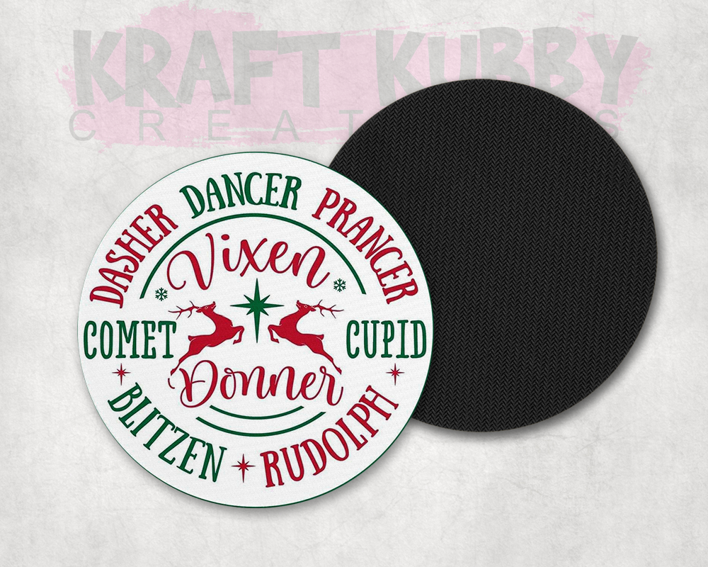 Table Coaster - Neoprene - Christmas - Reindeers