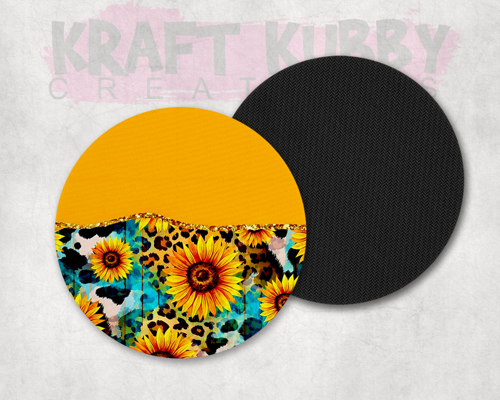 Table Coaster - Neoprene Table Coasters - Sunflowers