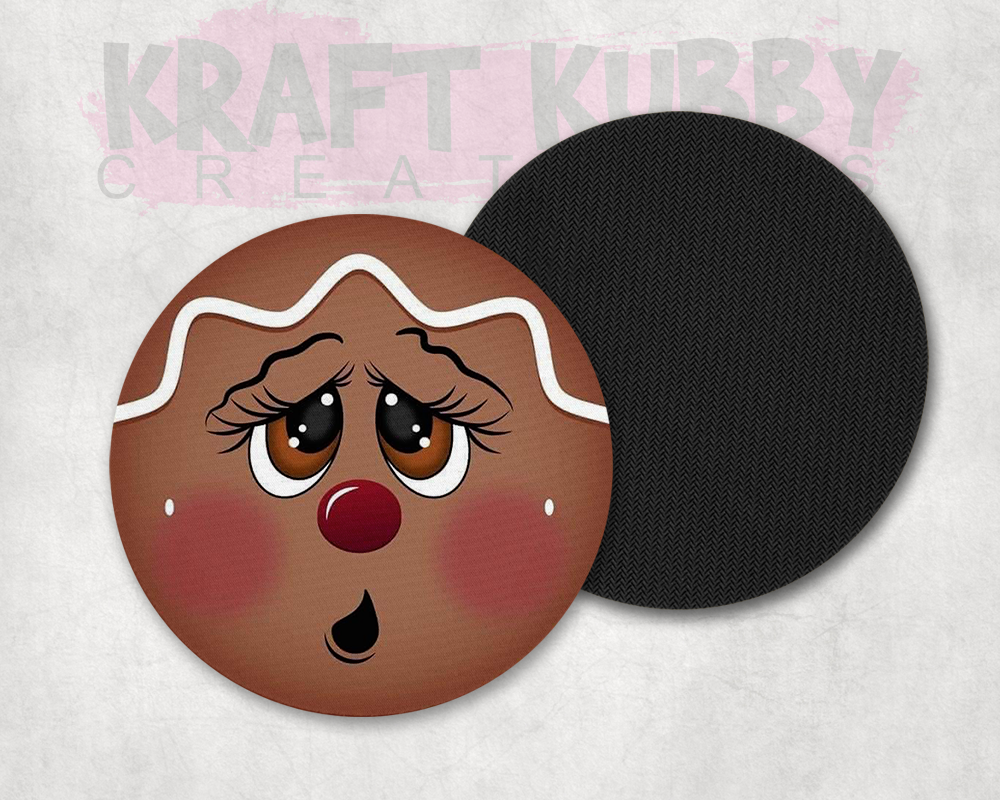Table Coaster - Neoprene - Christmas - Cute Face