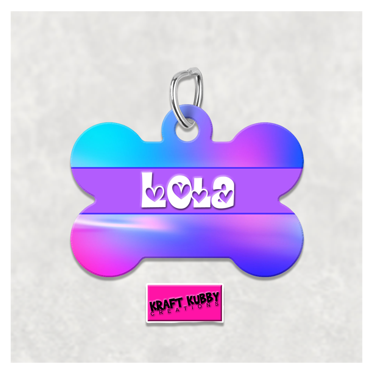 Pet Tag - Personalized Pet ID Tag - Bone Tag - Lola