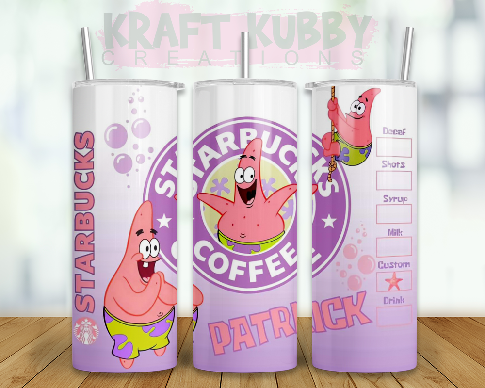 Tumbler - 20 oz - Sublimation - Starbucks - SpongeBob