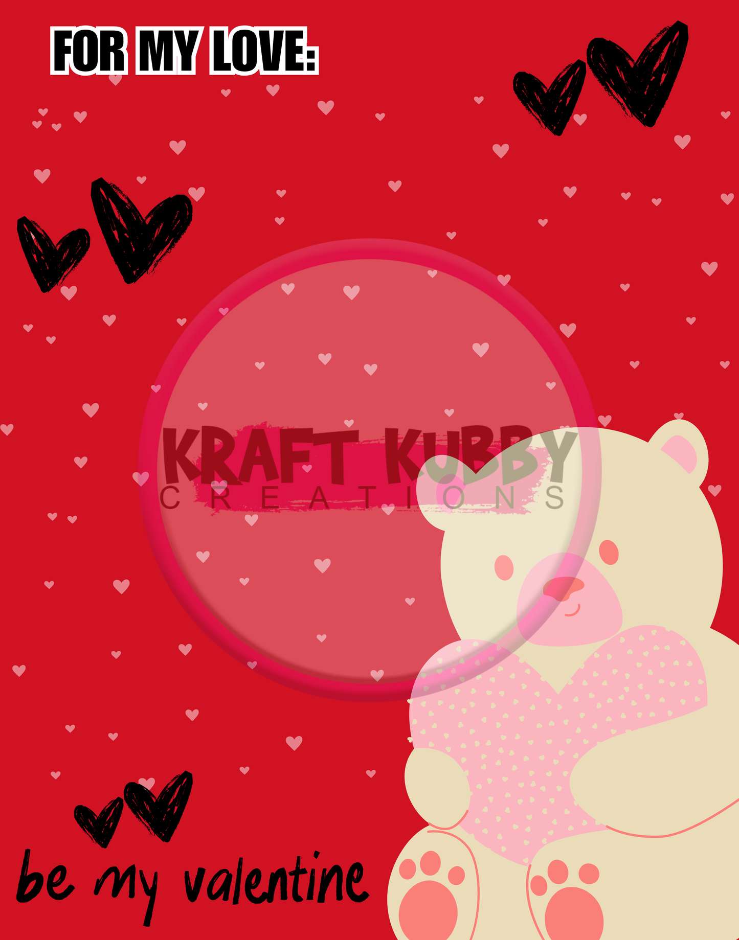 Digital Template - Jumbo Valentine Card Treat Templates - 11x14 inch - Canva