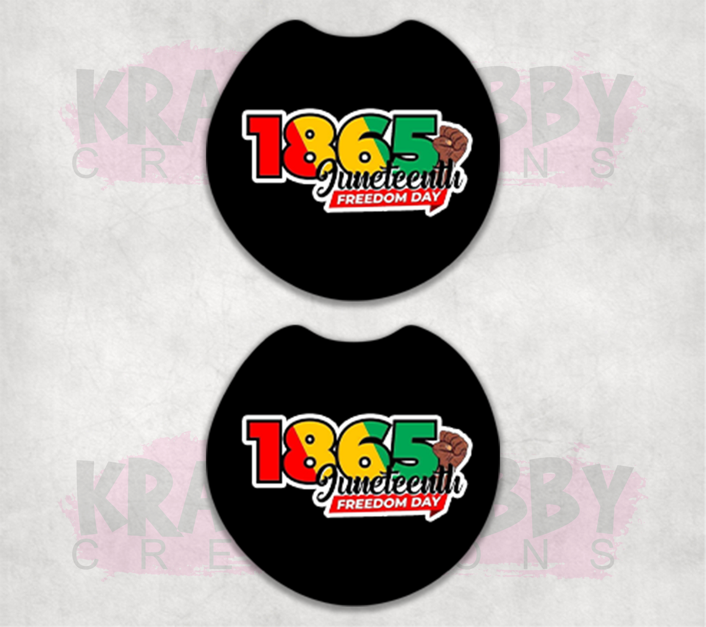 Car Coaster - Neoprene Car Coasters (2) - Juneteenth #1 - 1865