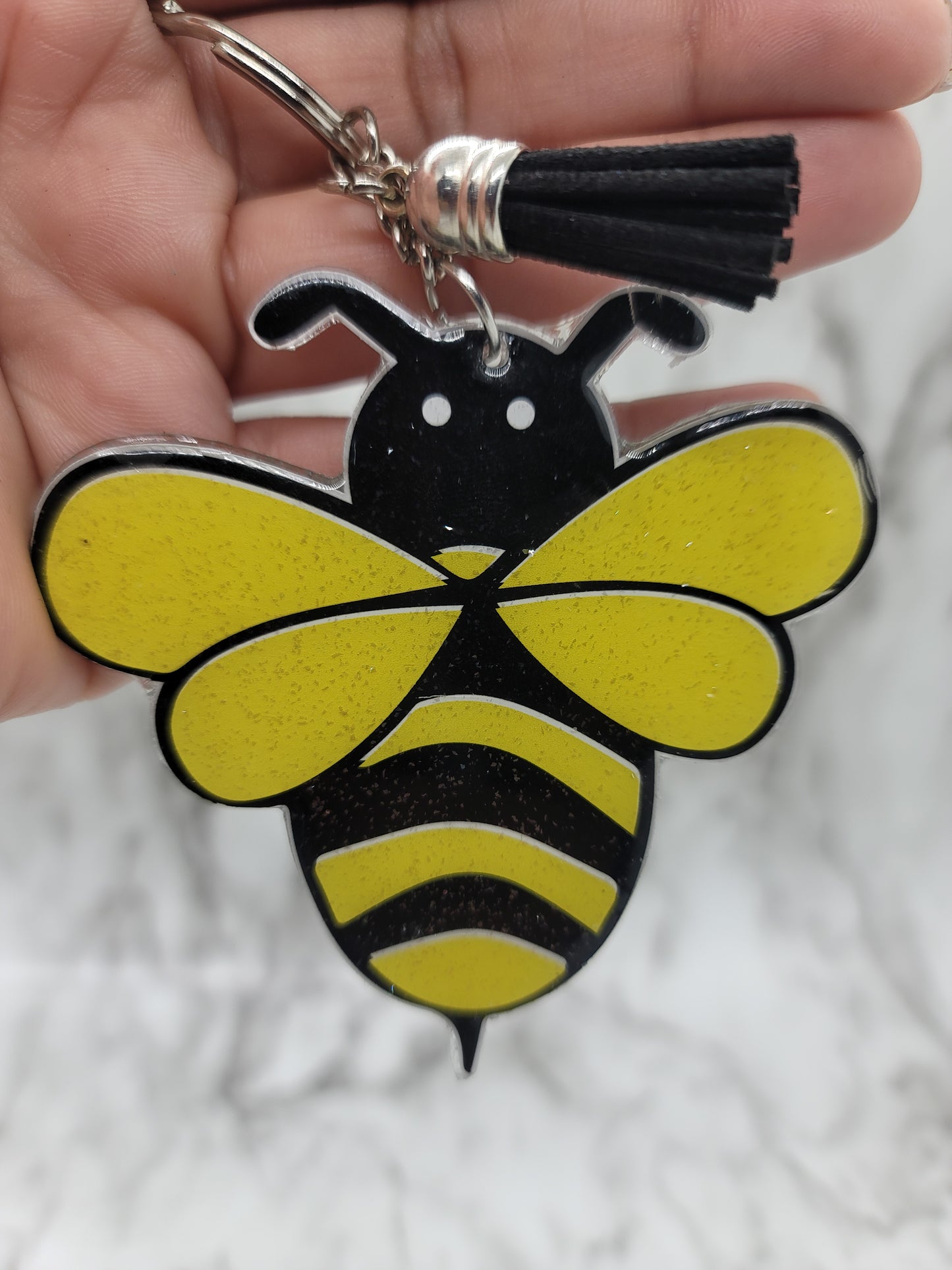 Bumble Bee - Acrylic Keychain - 3 Inch Keychain
