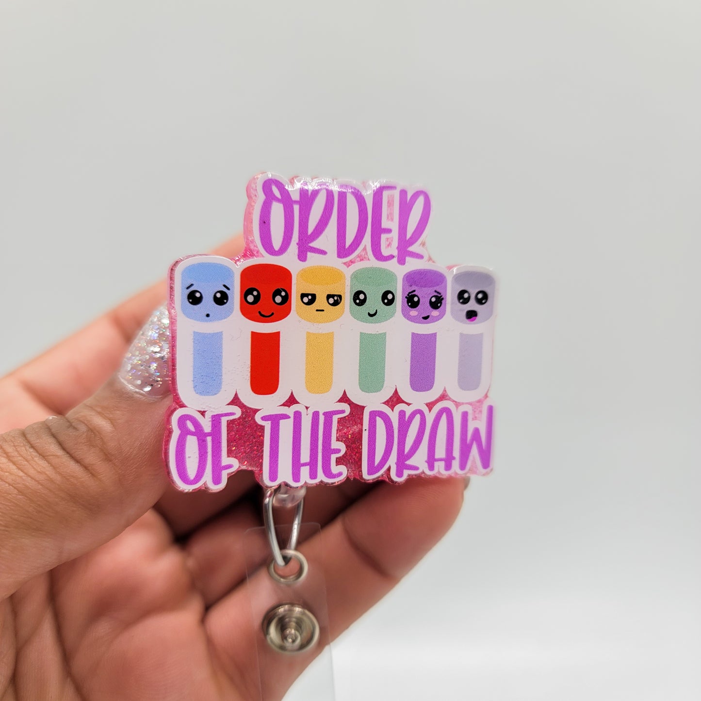 Order of the Draw- Acrylic Badge Reel - 2 inch Retractable Badge Reel - Interchangeable
