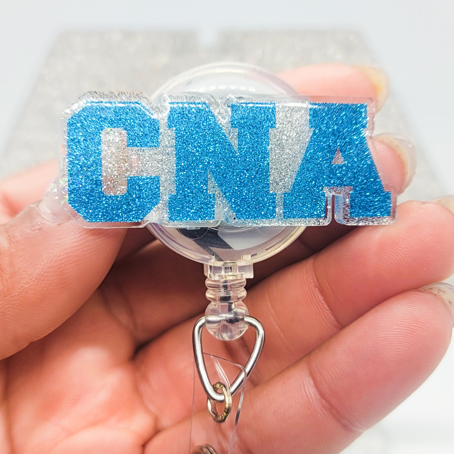CNA - Acrylic Badge Reel - 2 inch Retractable Badge Reel - Interchangeable