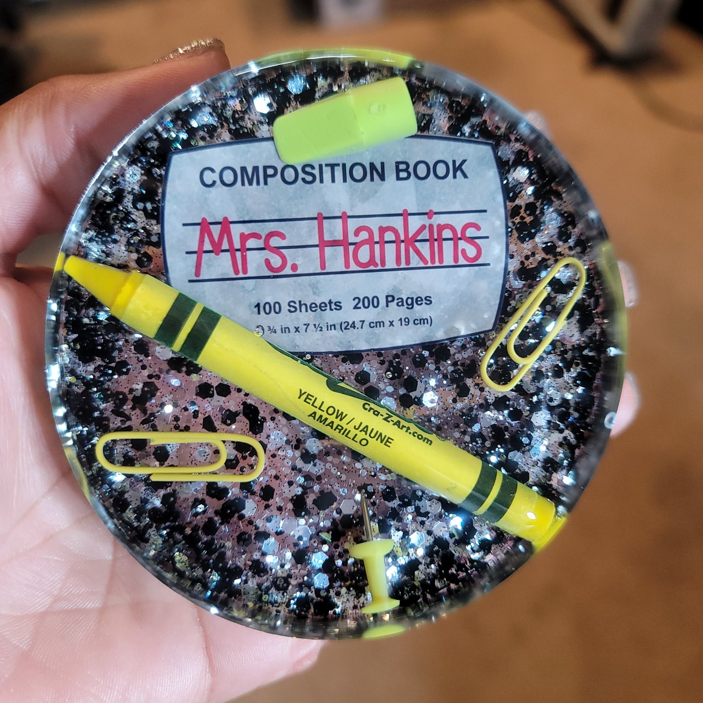 Acrylic Coaster - Teacher's Appreciation Gift - Resin Paperweight
