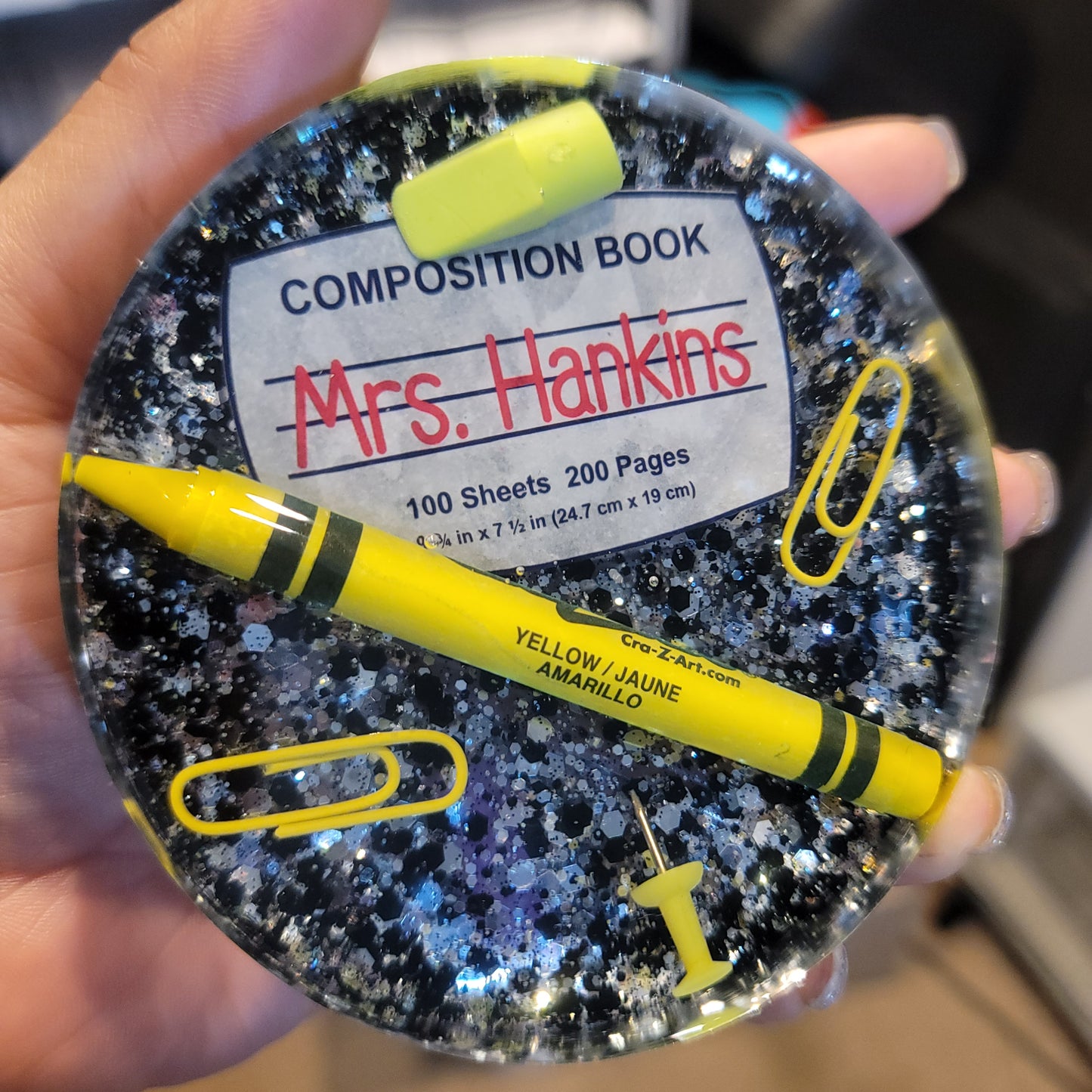 Acrylic Coaster - Teacher's Appreciation Gift - Resin Paperweight
