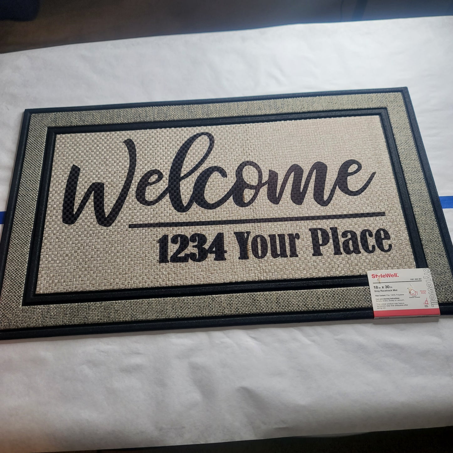 Heavy Duty Door Mat - Custom - Welcome & Your Address