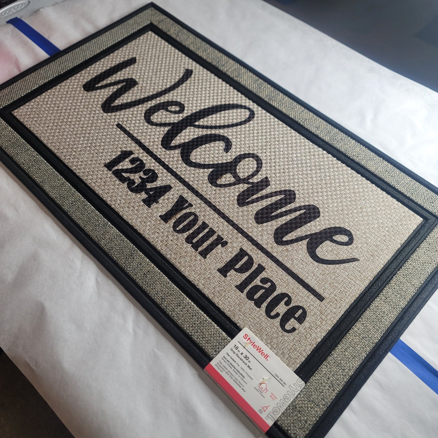 Heavy Duty Door Mat - Custom - Welcome & Your Address