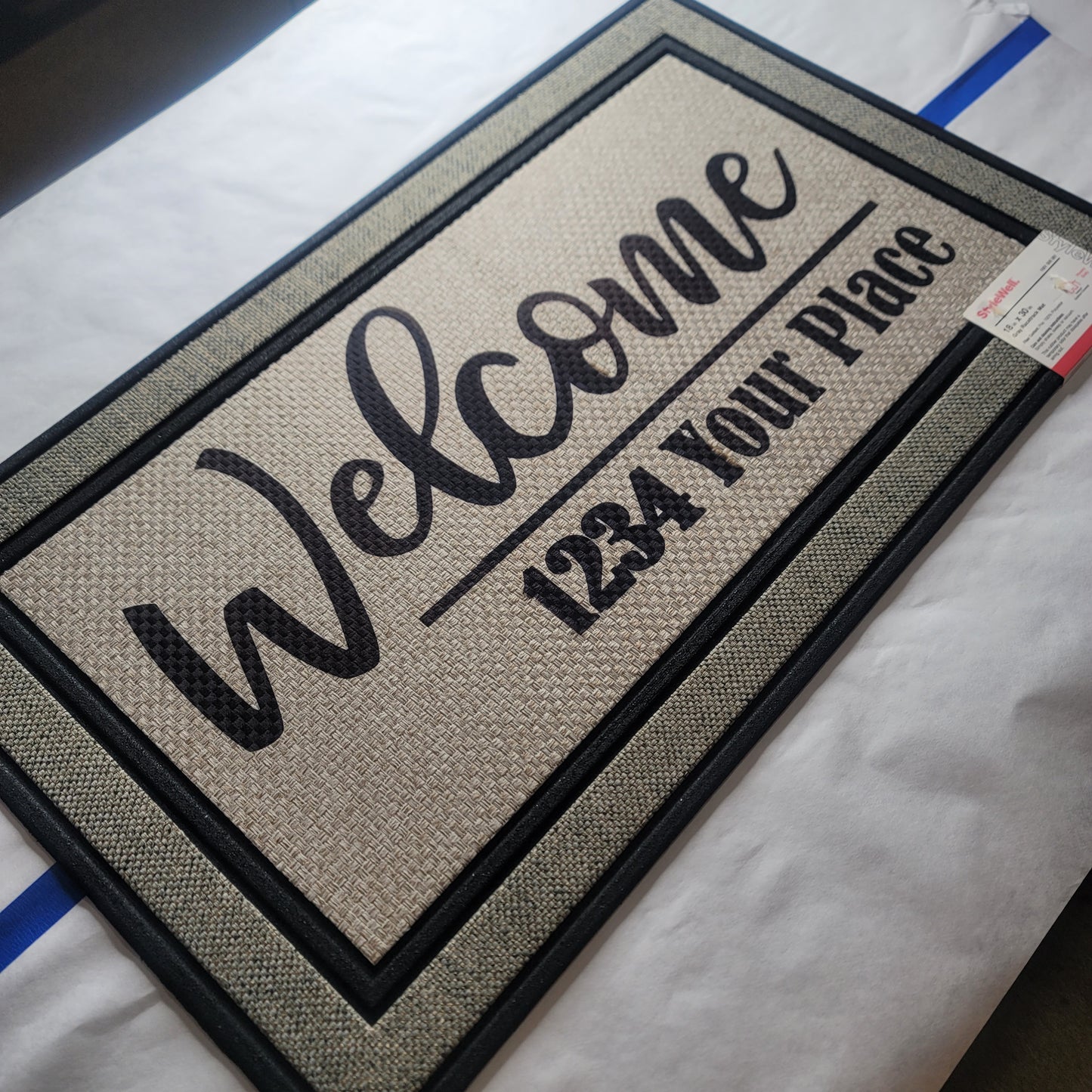Heavy Duty Door Mat - Custom - Welcome & Your Address