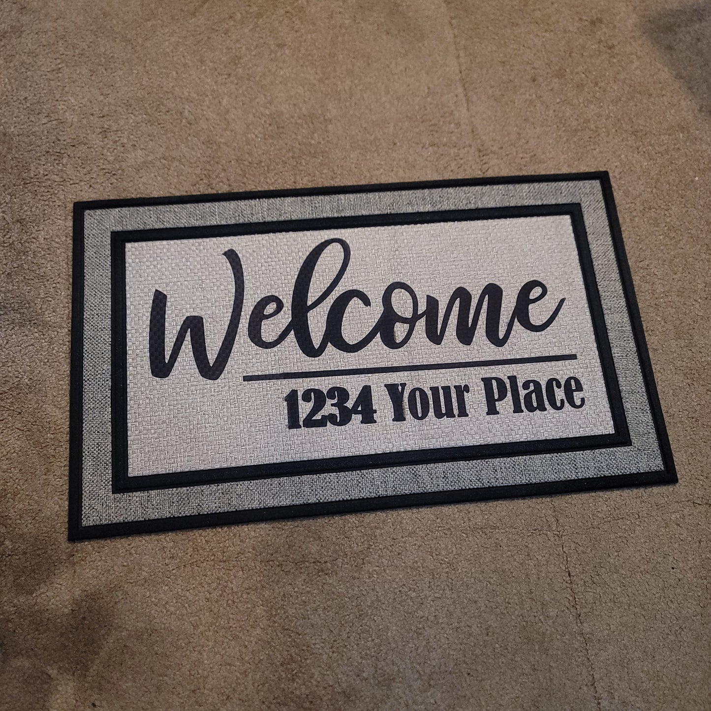 Heavy Duty Door Mat - Custom - Welcome & Your Address