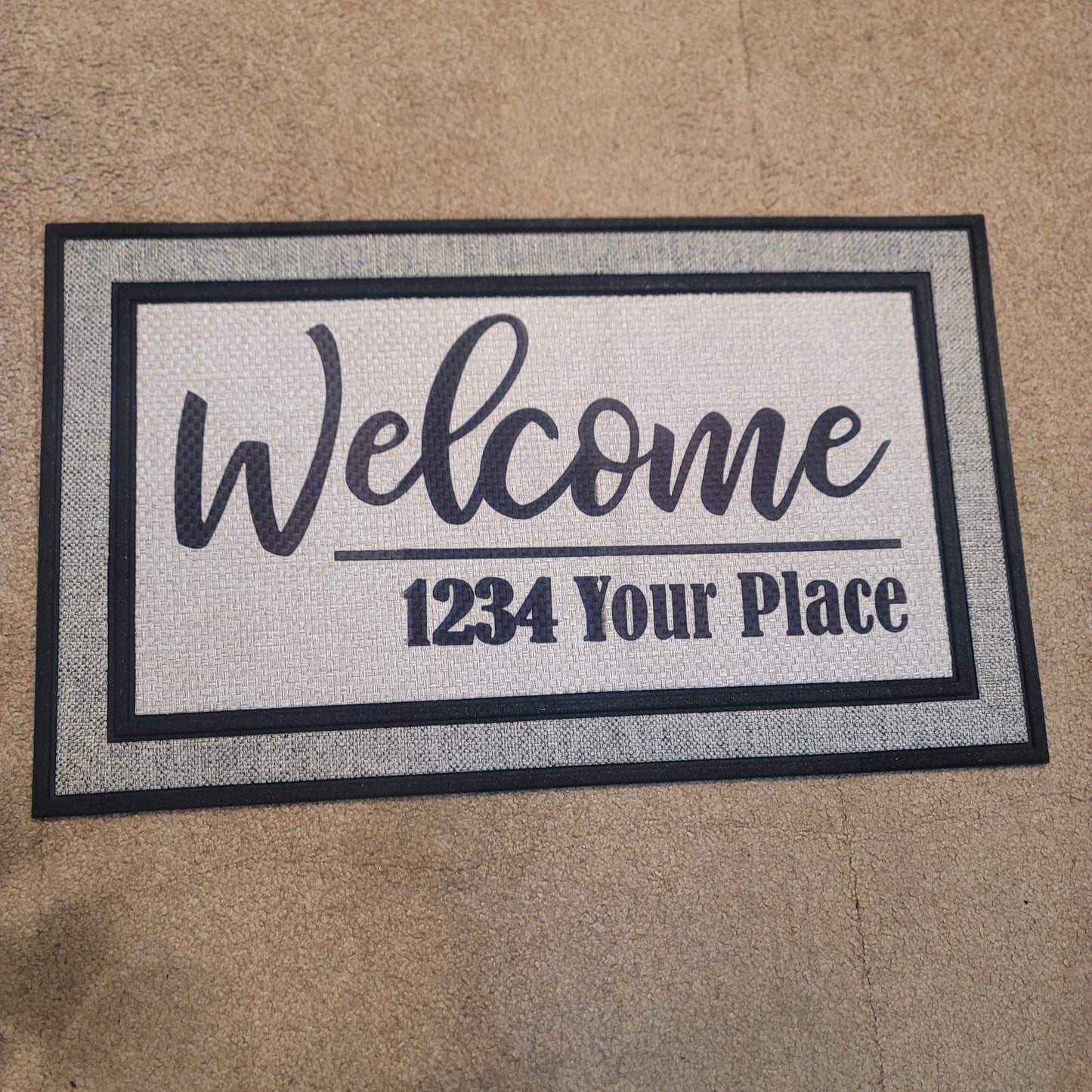 Heavy Duty Door Mat - Custom - Welcome & Your Address