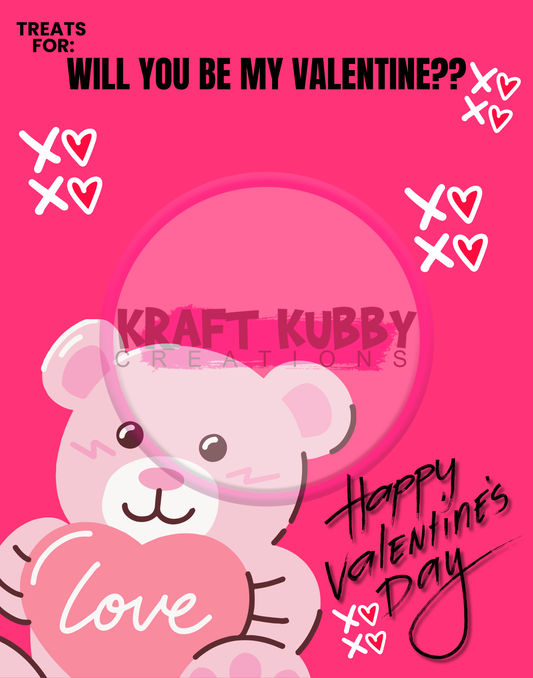 Digital Template - Jumbo Valentine Card Treat Templates - 11x14 inch - Canva