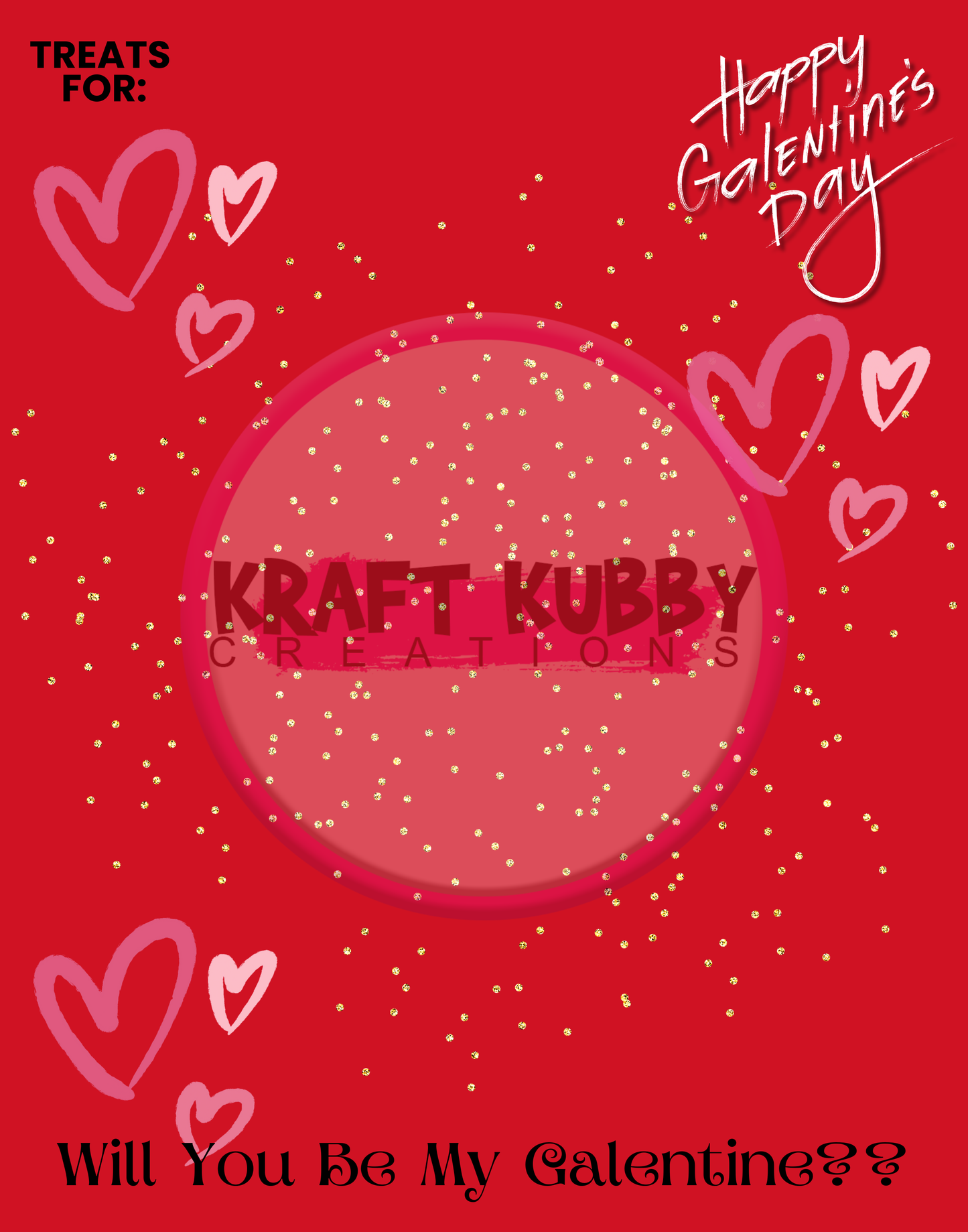 Digital Template - Jumbo Valentine Card Treat Templates - 11x14 inch - Canva