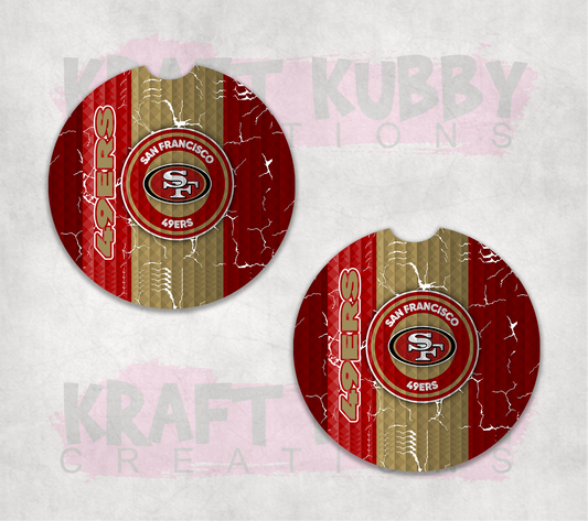 Car Coaster - Neoprene Car Coasters (2) - 49ers