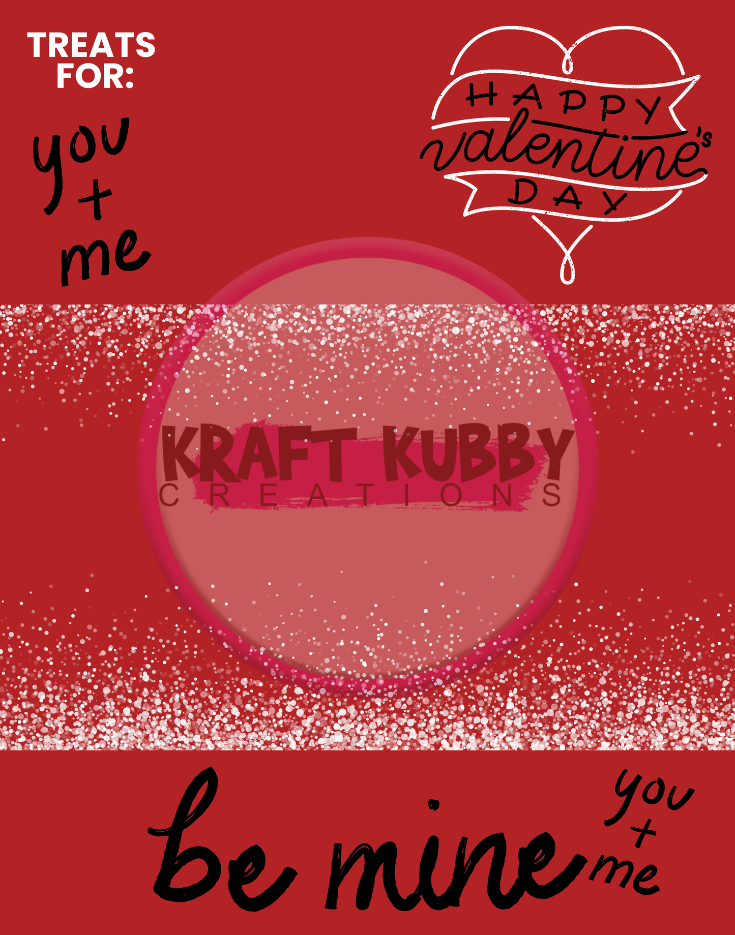 Digital Template - Jumbo Valentine Card Treat Templates - 11x14 inch - Canva