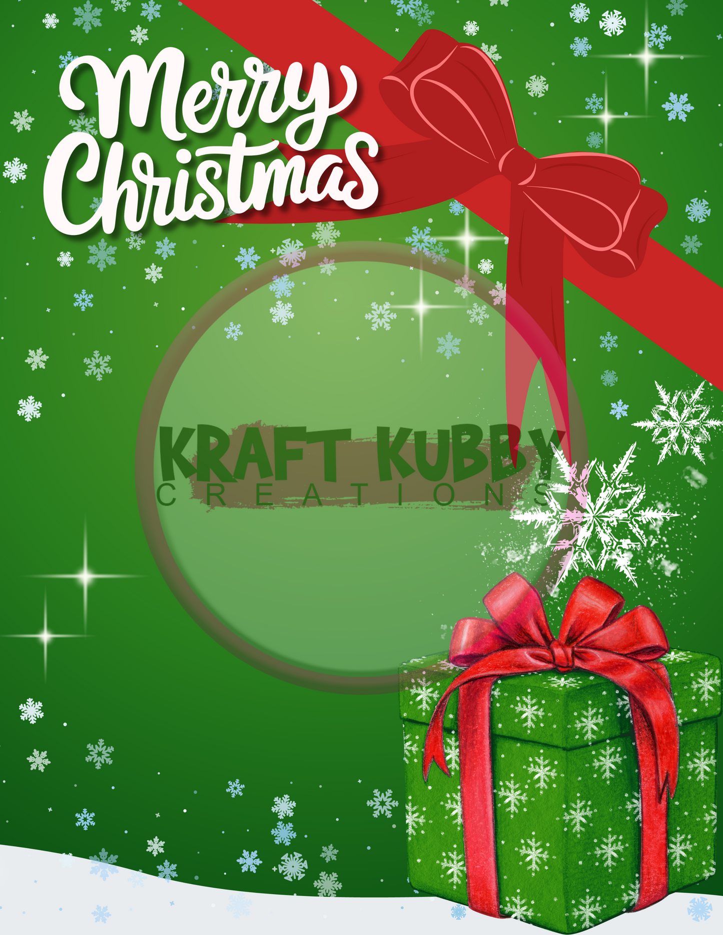 Digital Template - Jumbo Christmas Card Treat Templates - 8.5x11 inch - Canva