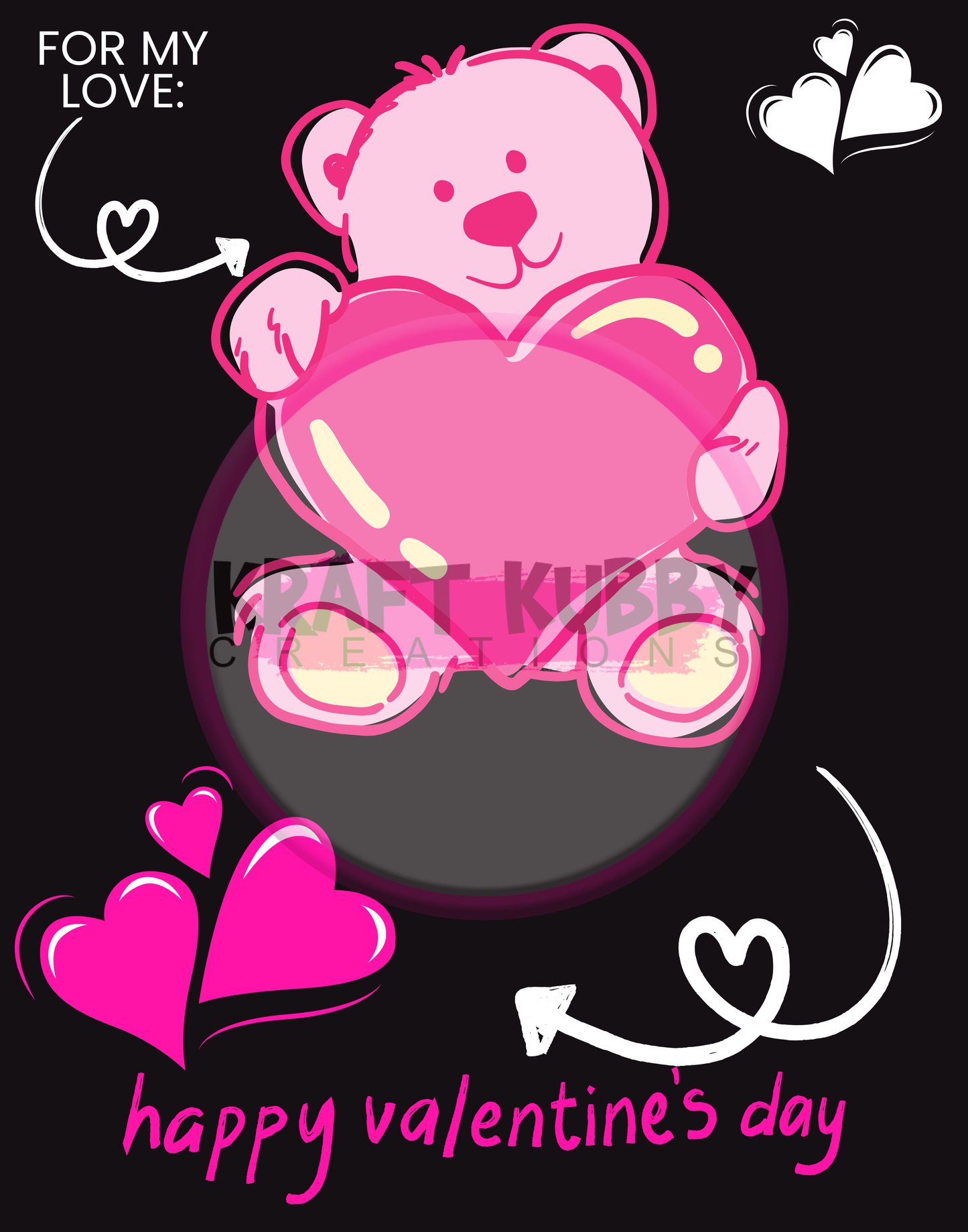 Digital Template - Jumbo Valentine Card Treat Templates - 11x14 inch - Canva