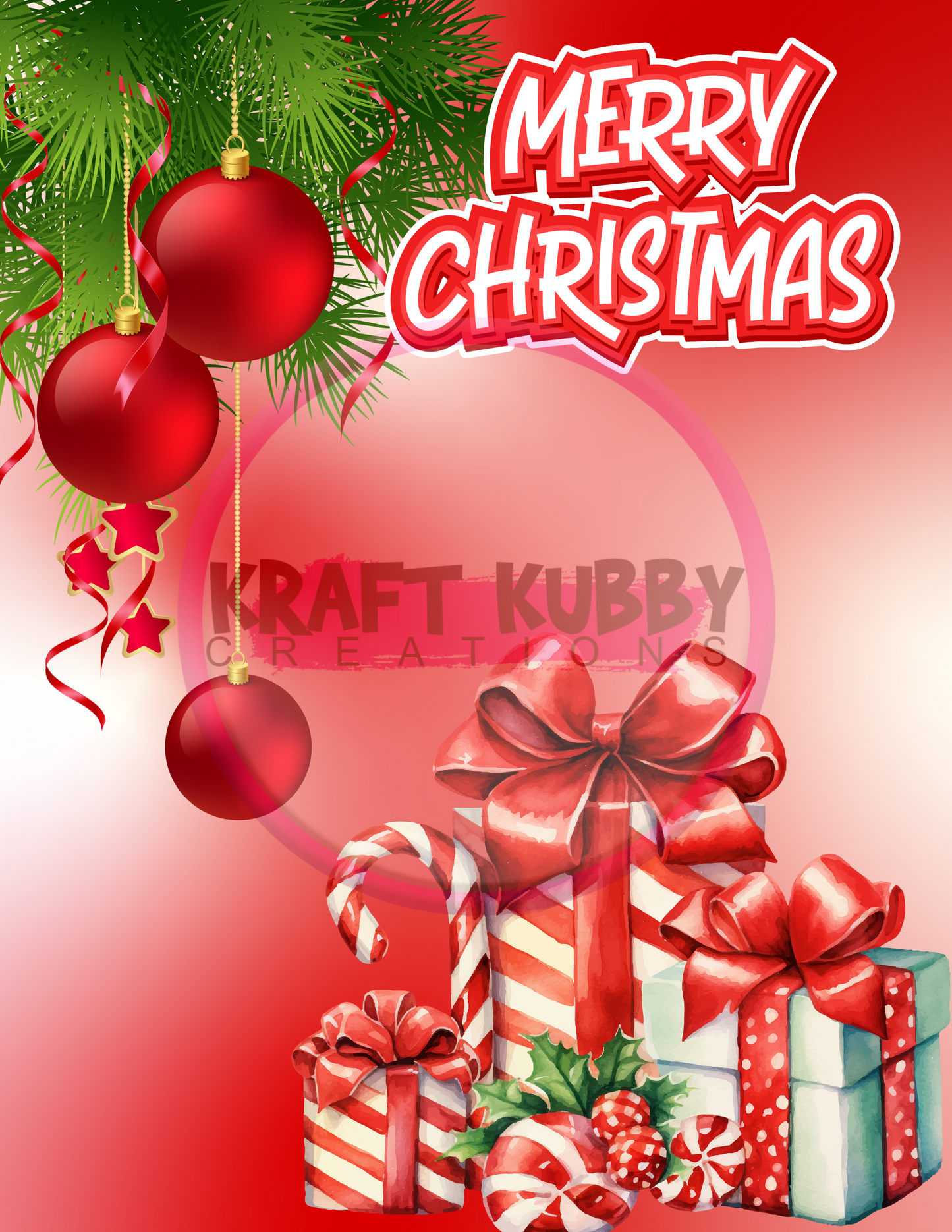 Digital Template - Jumbo Christmas Card Treat Templates - 8.5x11 inch - Canva