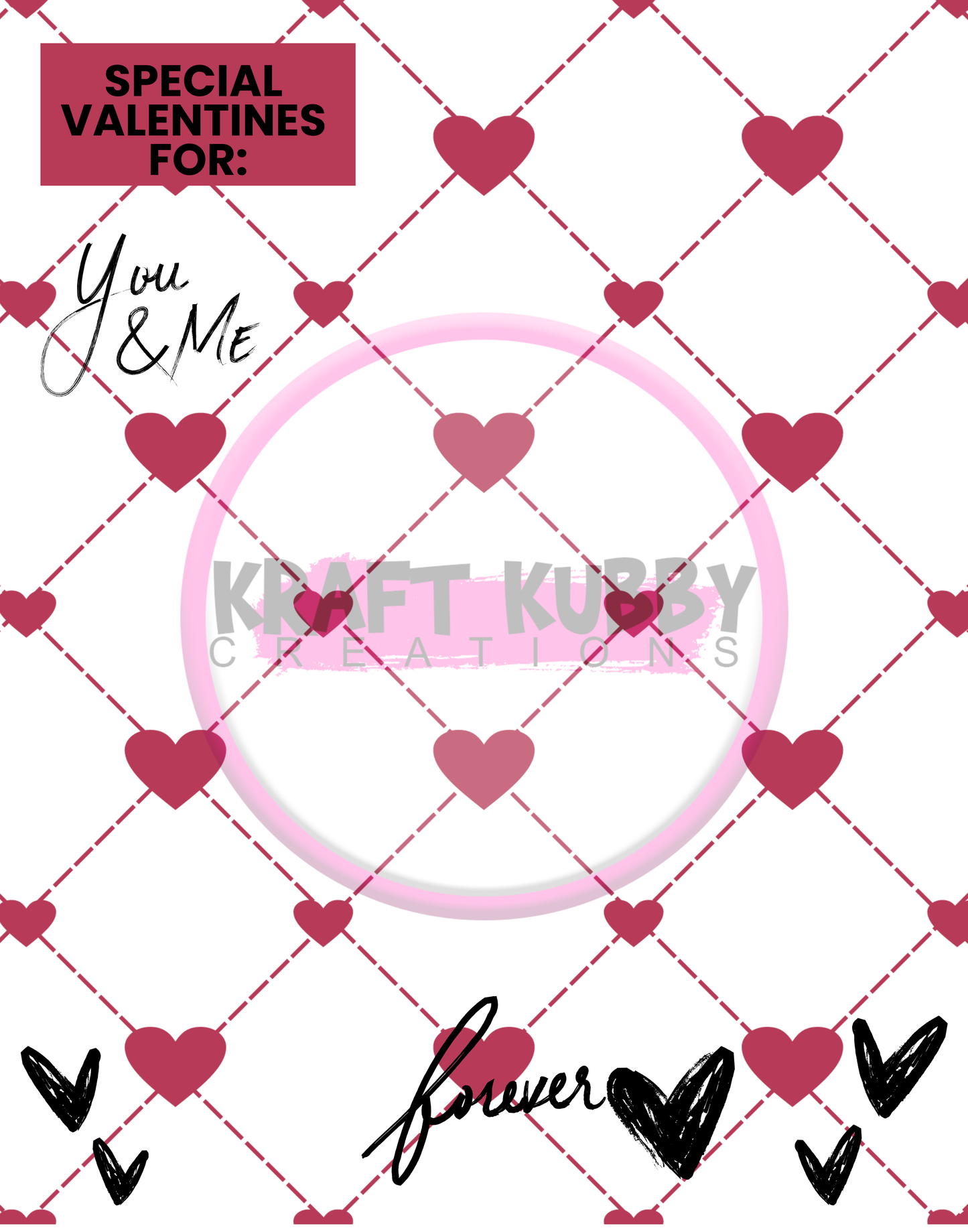 Digital Template - Jumbo Valentine Card Treat Templates - 11x14 inch - Canva