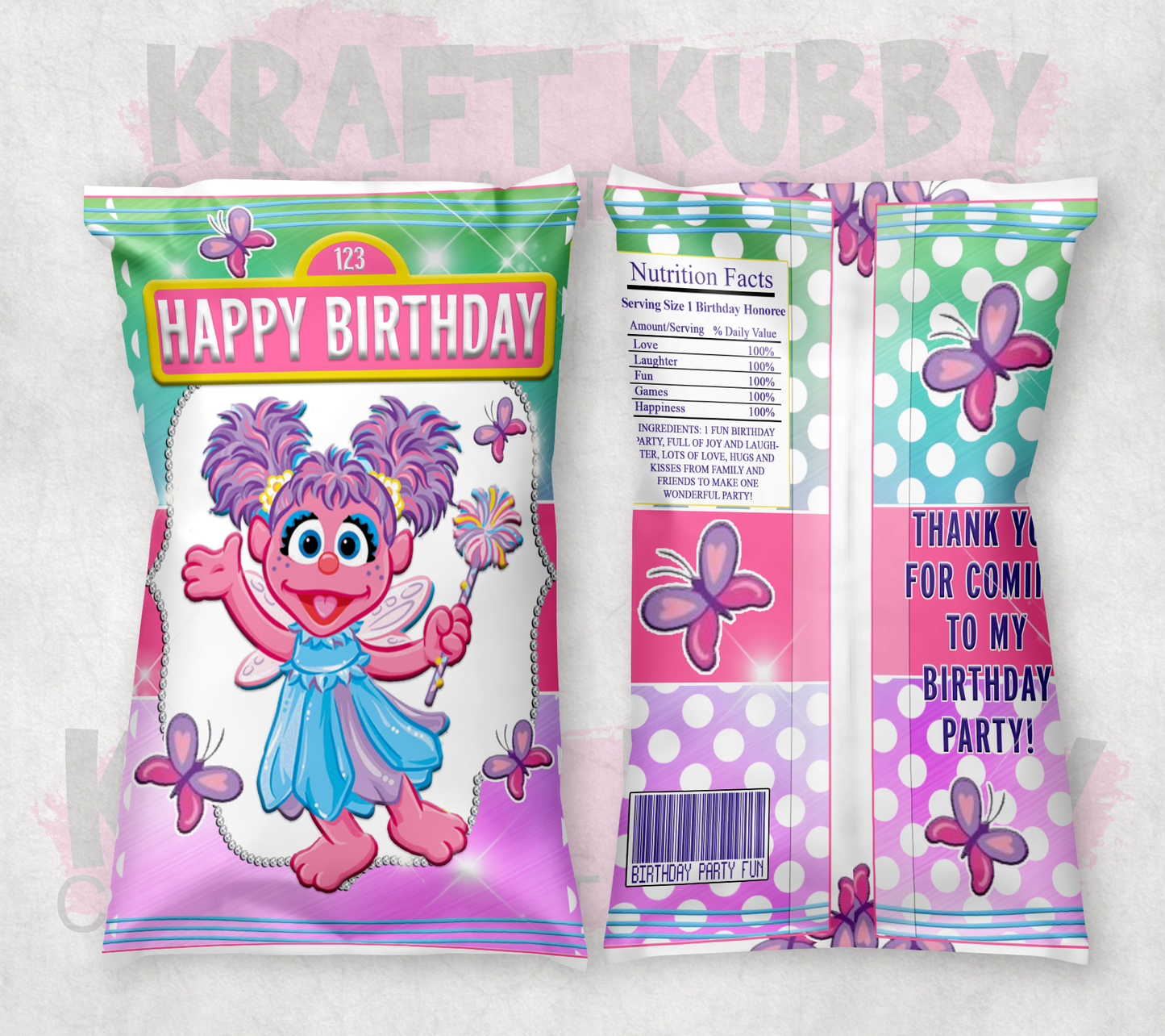Party Treats Packages - 1 Dozen Treats Each - Abby Cadabby