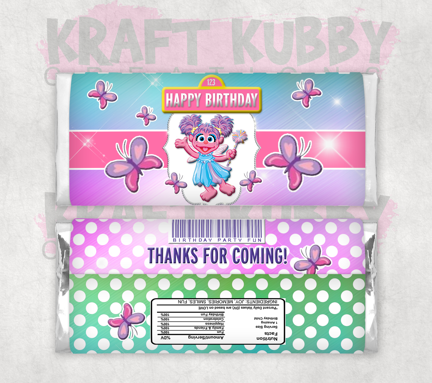Party Treats Packages - 1 Dozen Treats Each - Abby Cadabby