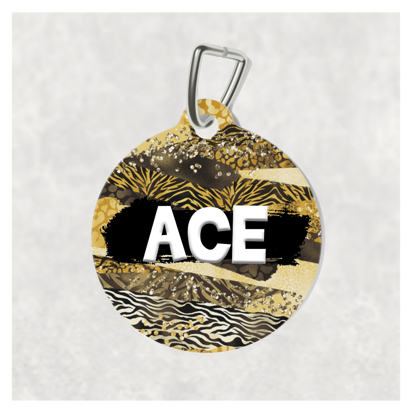 Pet Tag - Personalized Pet ID Tag - Round Tag - Ace