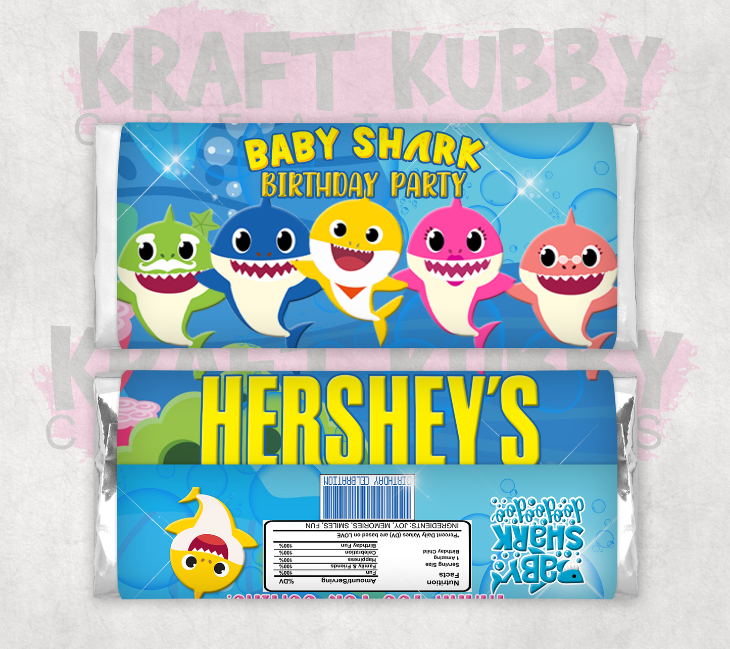 Party Treats Packages - 1 Dozen Treats Each - Baby Shark