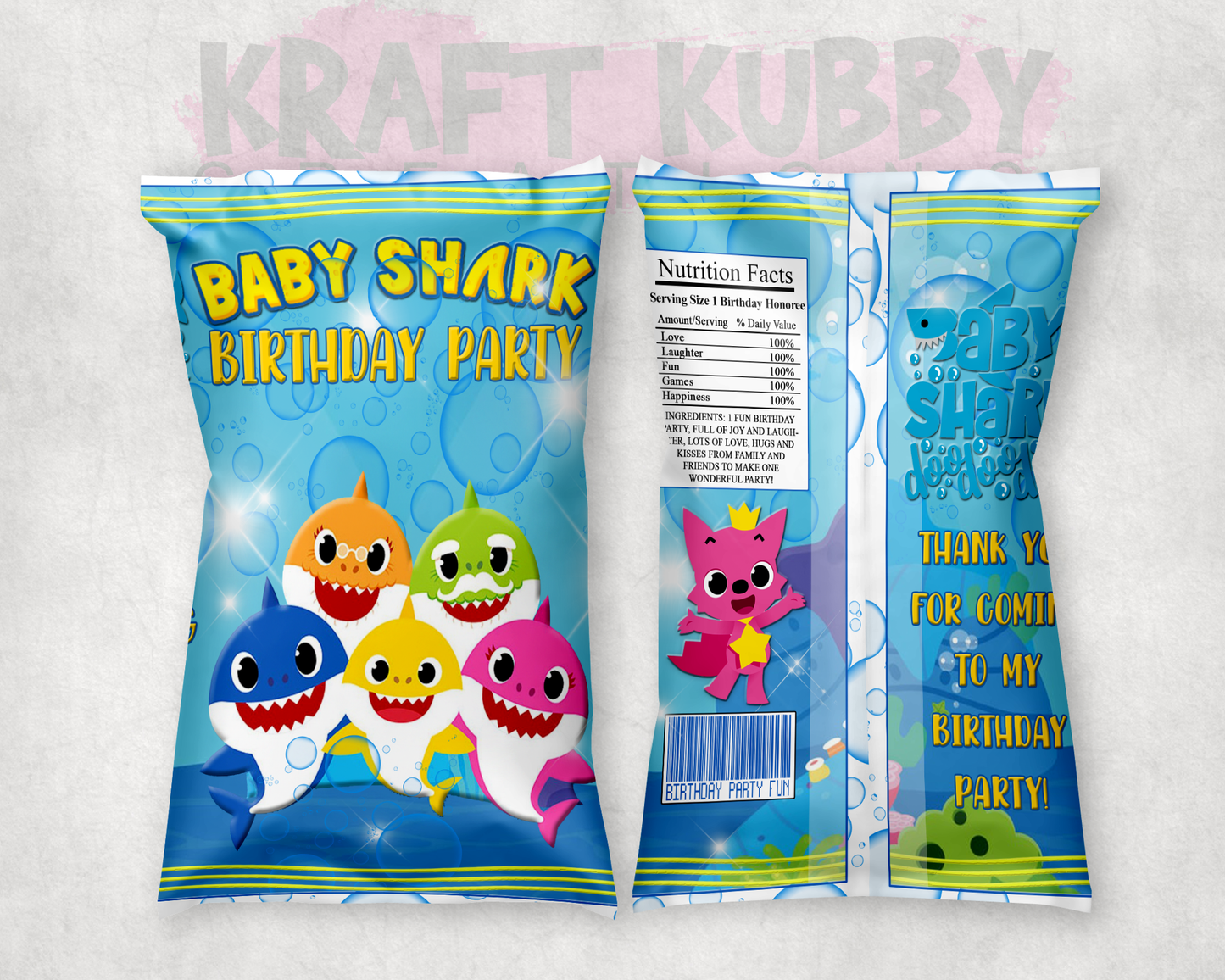 Party Treats Packages - 1 Dozen Treats Each - Baby Shark