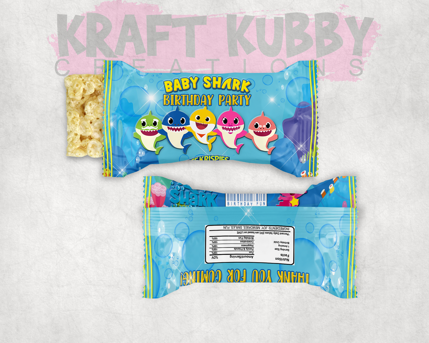 Party Treats Packages - 1 Dozen Treats Each - Baby Shark