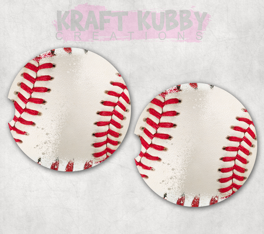 Car Coaster - Neoprene Car Coasters (2) - Baseball